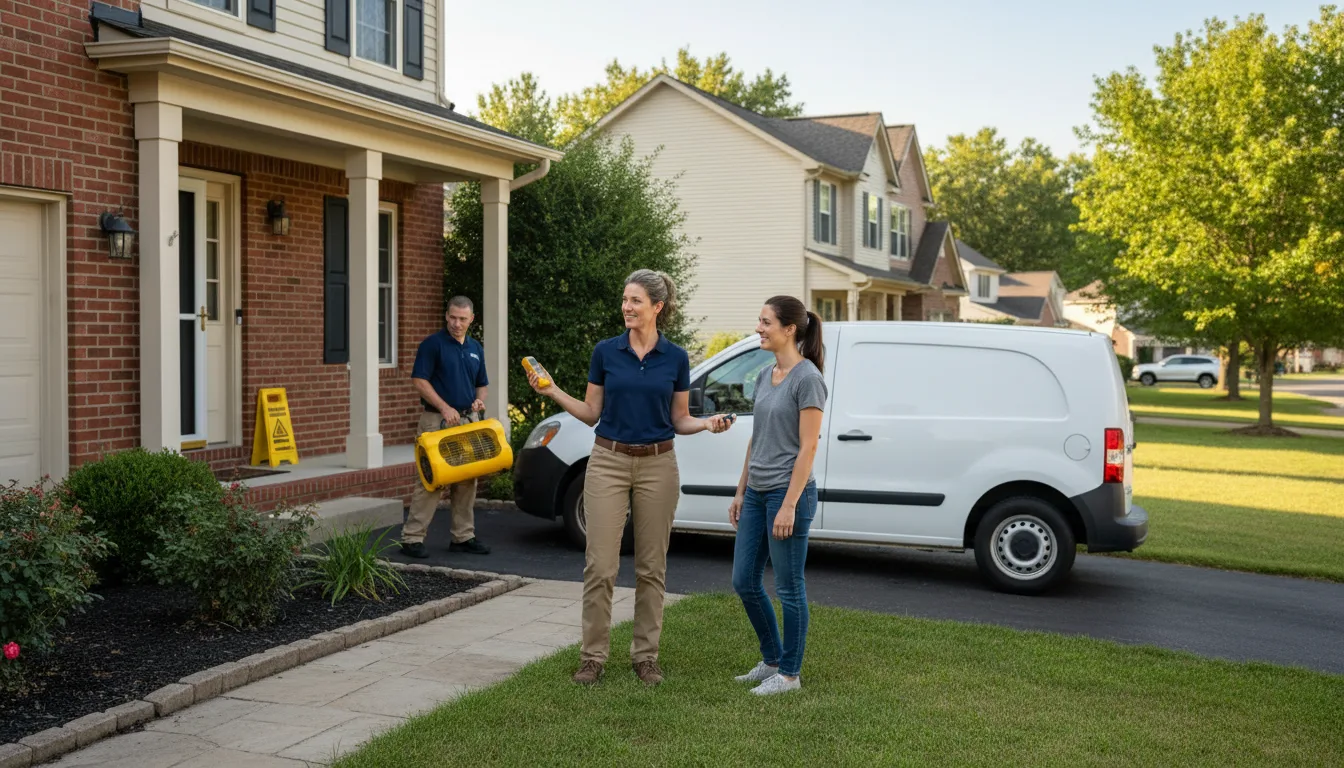 Residential water damage restoration in Priddy, TX